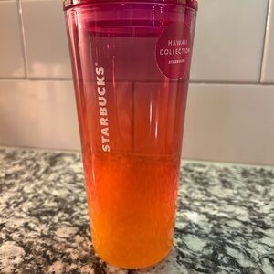 Starbucks Hawaii Collection Pink and Orange Tumbler